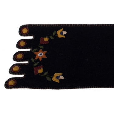 Black Flowering Vine Table Runner TRAR0201 - The Fox Decor